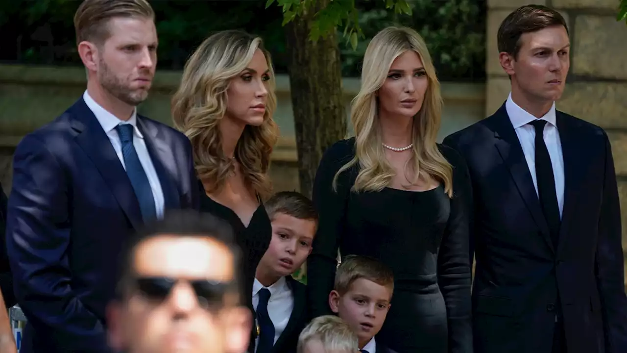 Donald Trump attends the funeral of his first wife, Ivana, in NYC