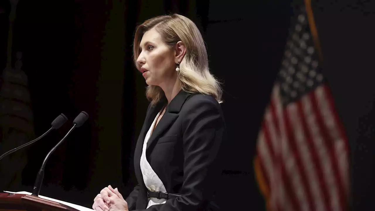 Ukraine First Lady Olena Zelenska addresses members of Congress