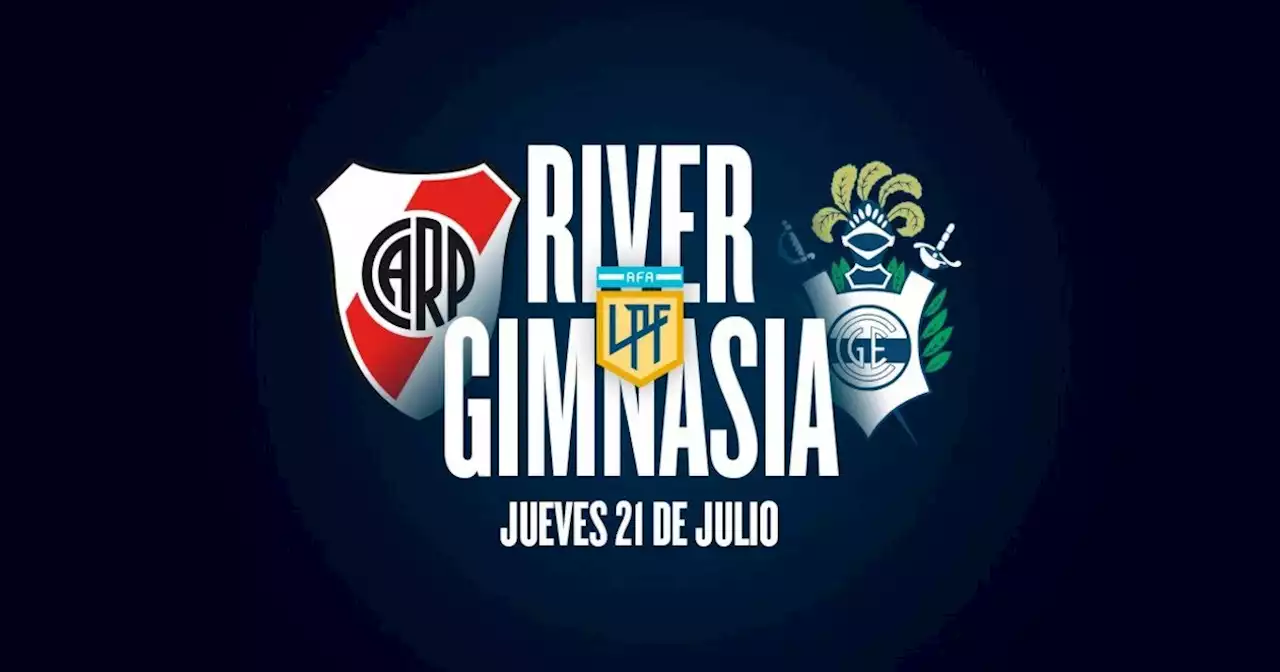 River - Gimnasia: hora, TV y probables formaciones