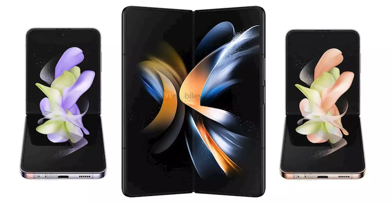 ภาพหลุด Samsung Galaxy Z Fold4 และ Galaxy Z Flip4 เผยตัวเลือกสีสัน และ