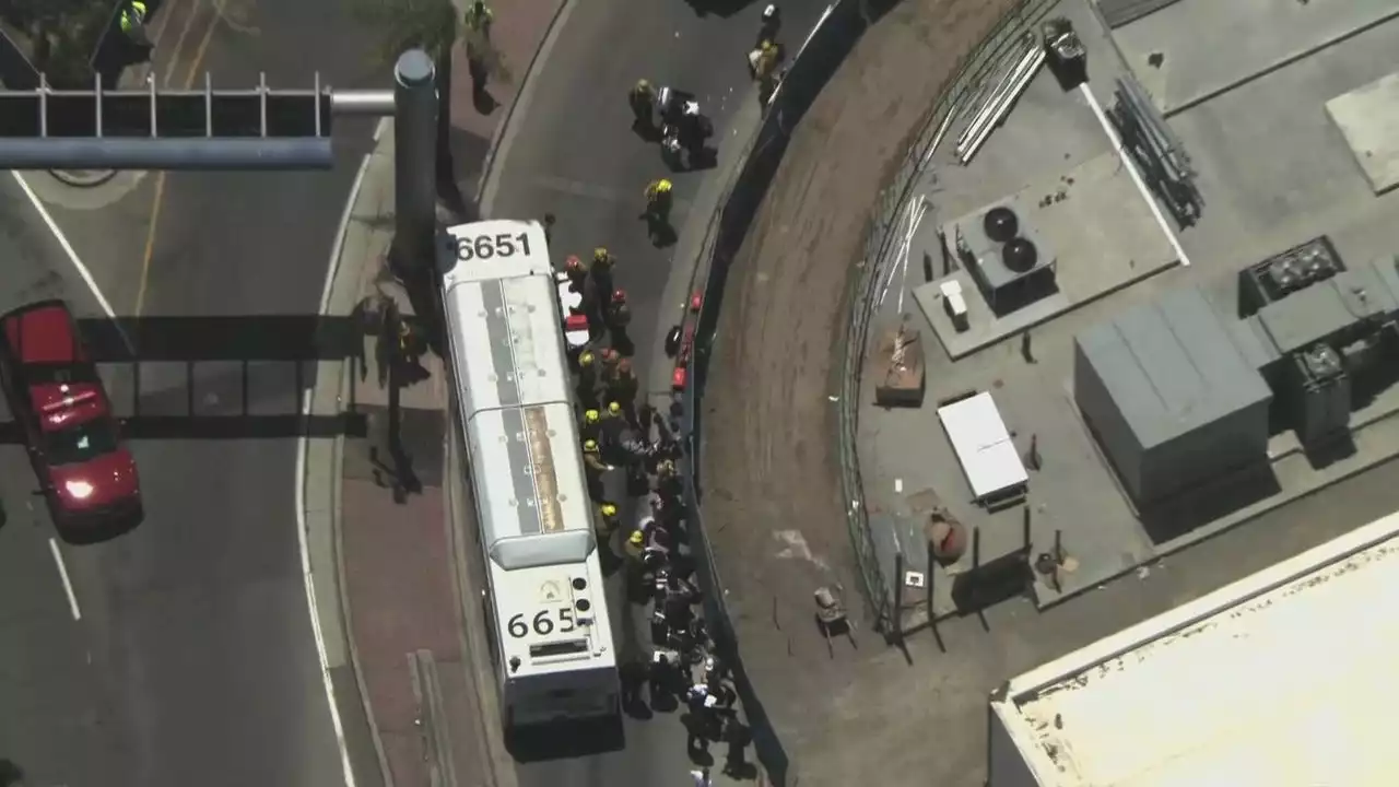 Two injured during crash involving shuttle bus at LAX