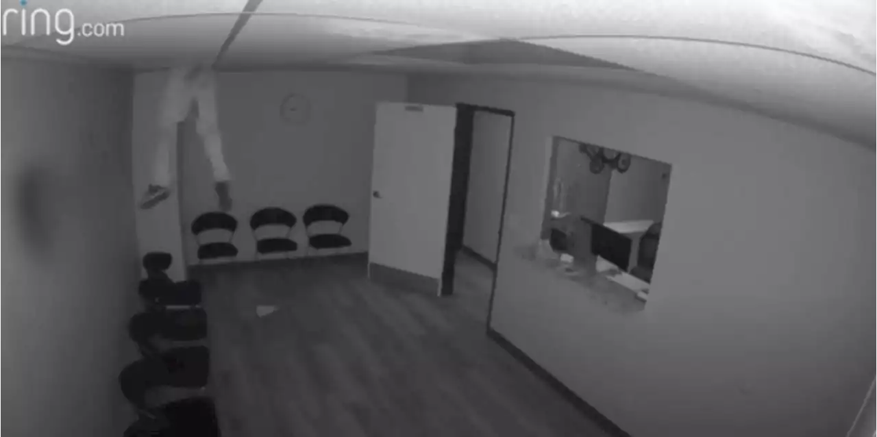 Video of burglar falling through Glendale medical office ceiling leads to arrest