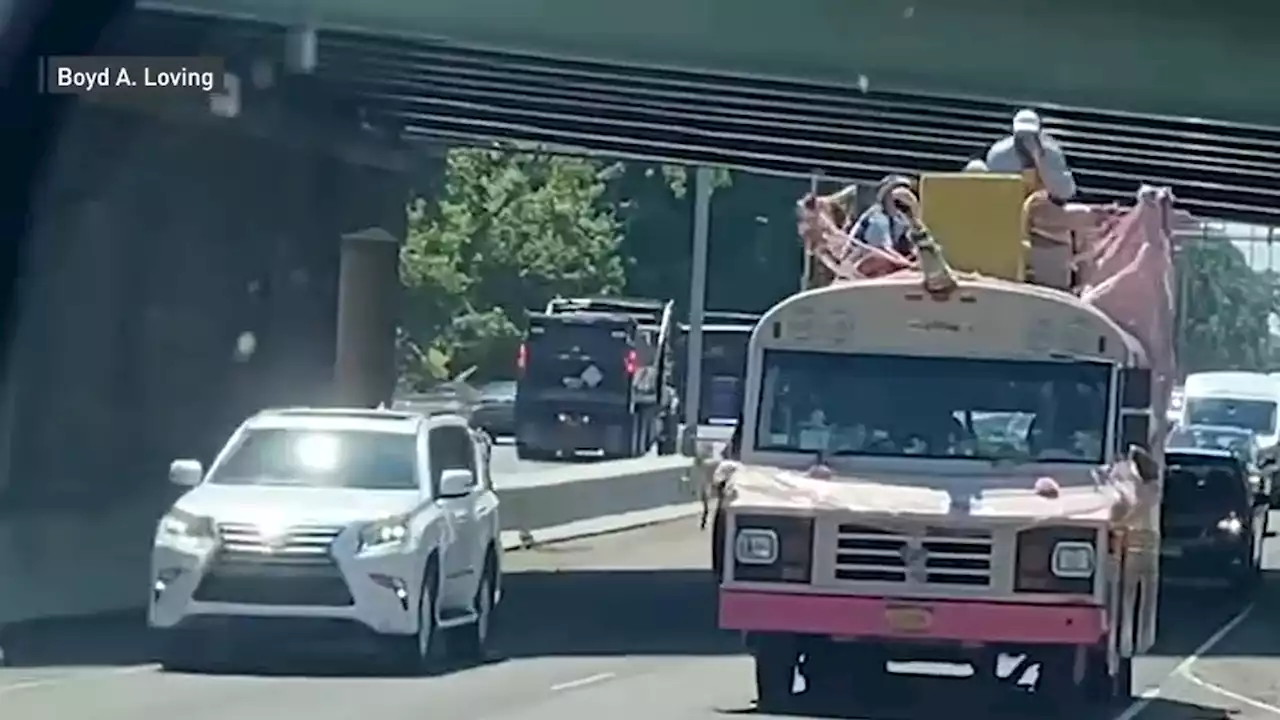 Bizarre Party Bus Stopped on NJ Highway as People Ride Rooftop Deck: Cops