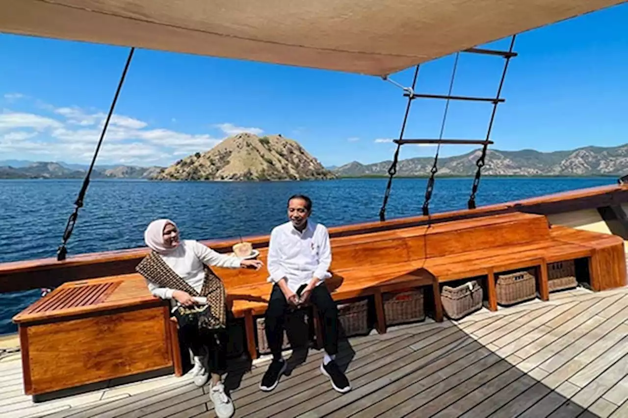 Naik Kapal Pinisi, Jokowi Tinjau Penataan Pulau Rinca TN Komodo di NTT