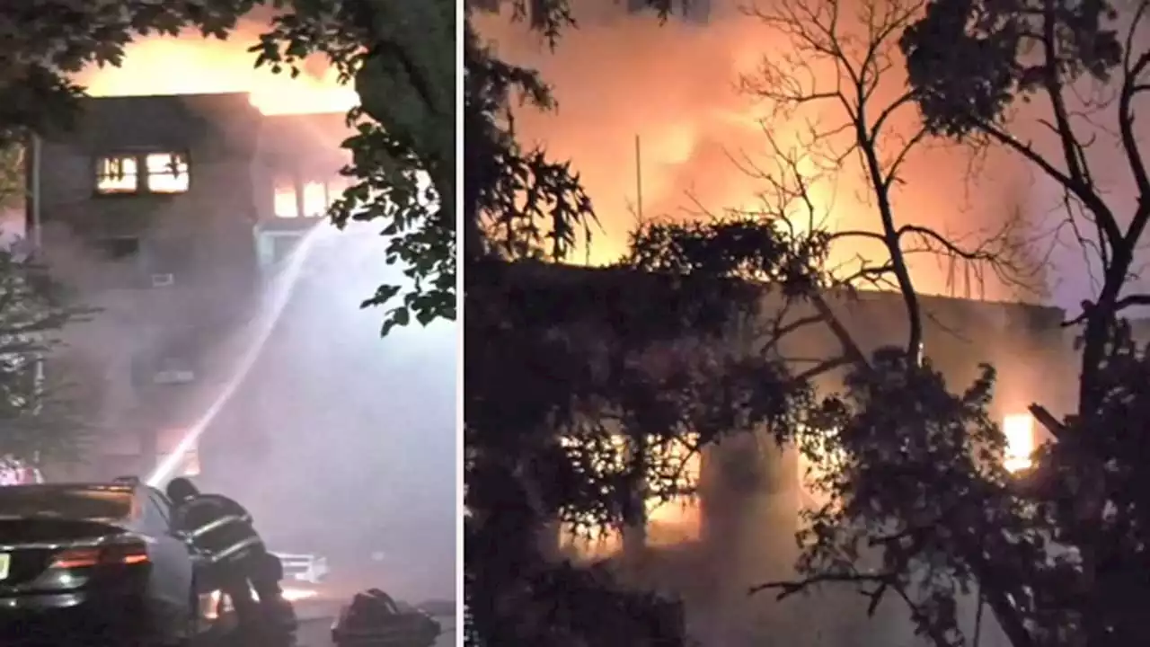 Firefighters battling multi-alarm apartment building fire in East Orange, NJ