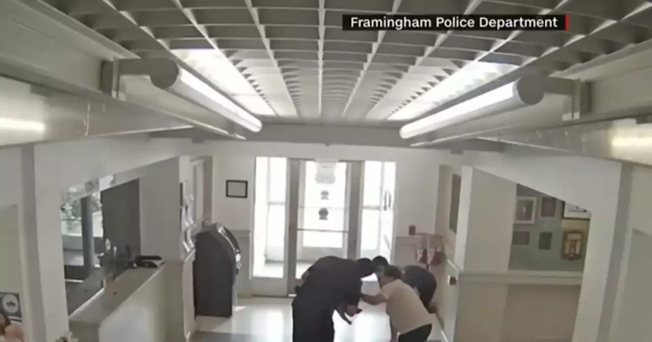 Watch: Officer helps parents save choking baby inside police station