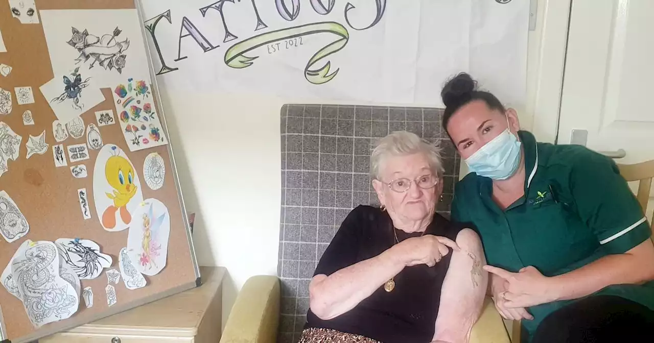 Care home makes tattoo dream come true for 78-year-old resident Eileen