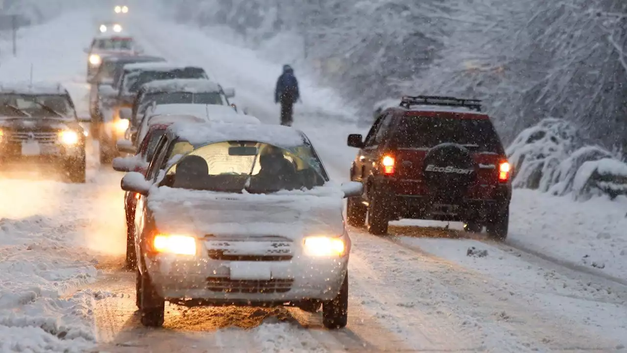 Alerta por nevadas en Bariloche: hay complicaciones de tránsito en rutas y calles