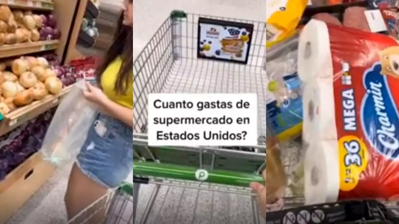 Un tiktoker mostró cuánto gasta en un supermercado de Miami: explotaron las redes