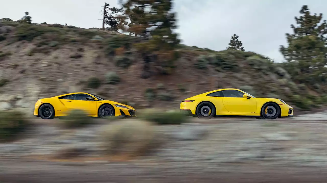 2022 Acura NSX Type S vs. 2022 Porsche 911 GTS Comparison Test: Who Knew?