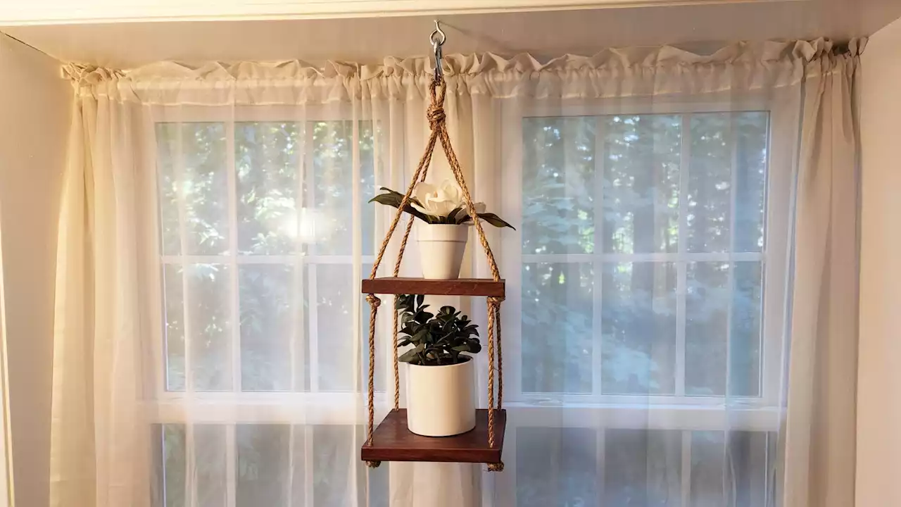 These DIY hanging plant shelves will make your home feel like a forest canopy