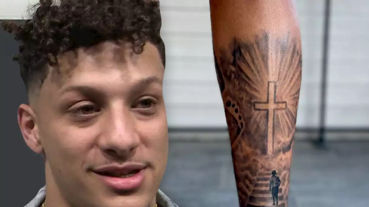 Patrick Mahomes Unveils Huge Leg Tattoo At Chiefs Training Camp