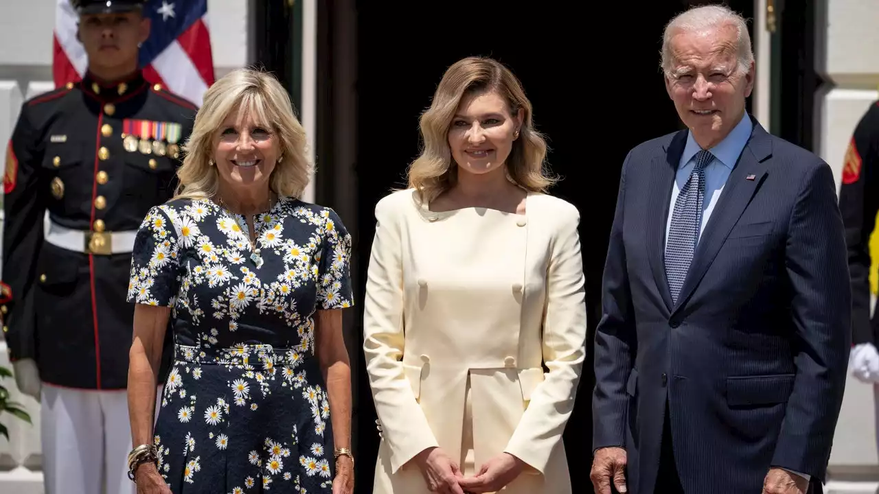 The First Lady of Ukraine Dressed With Pride to Meet President Biden