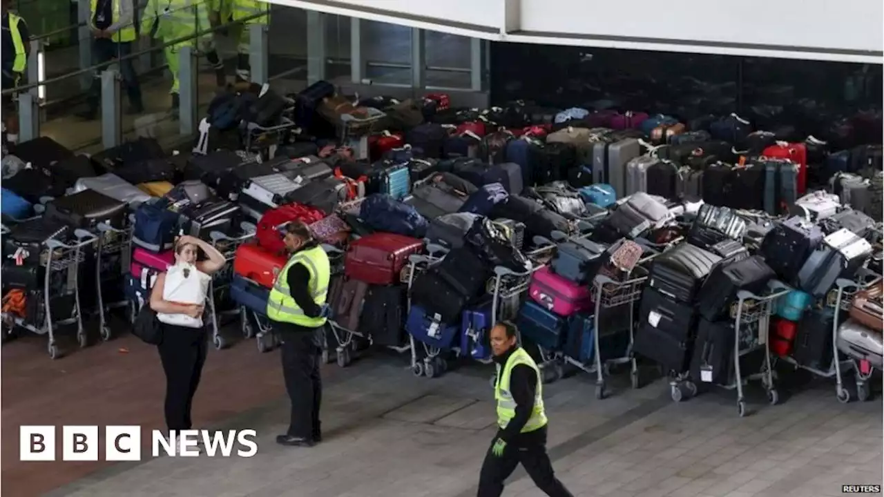 Airport workers on travel problems