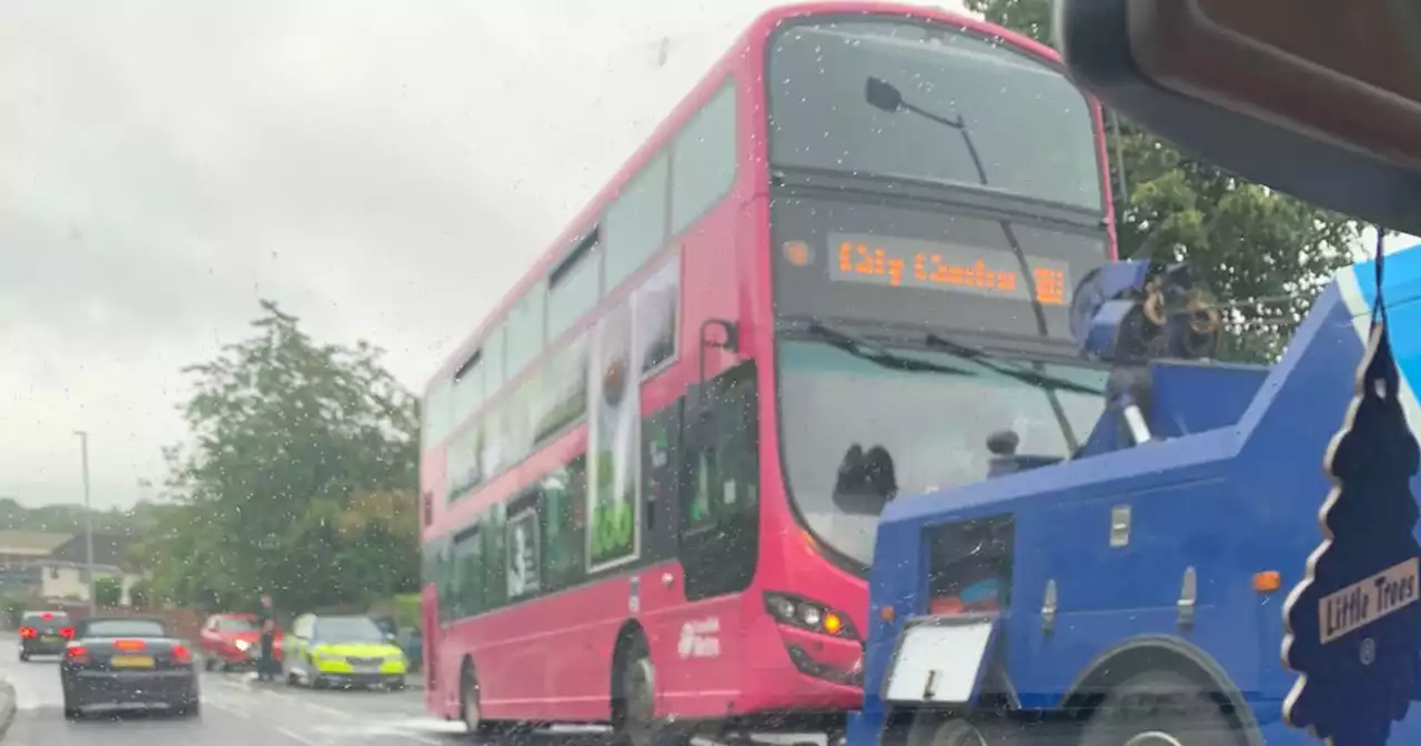 Metro bus catches fire in Belfast