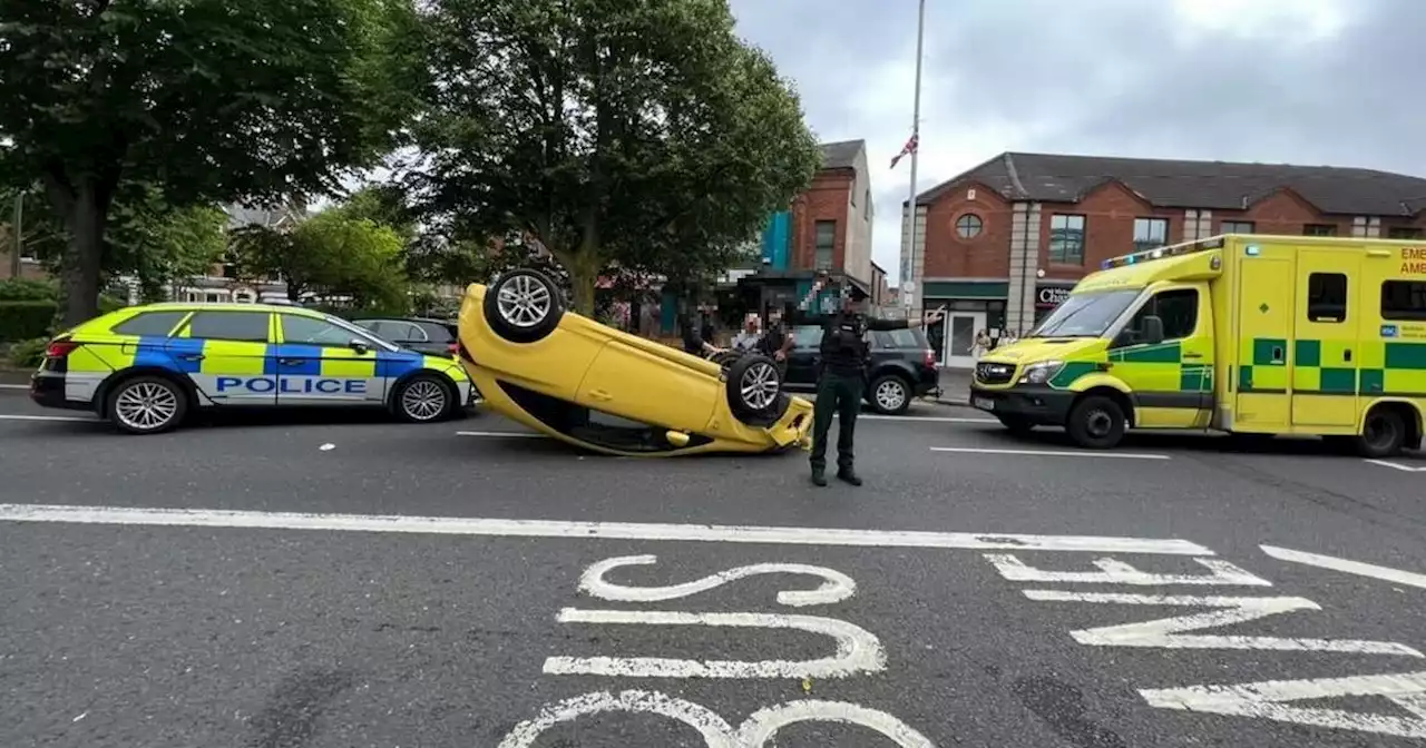 One person hospitalised after Belfast crash