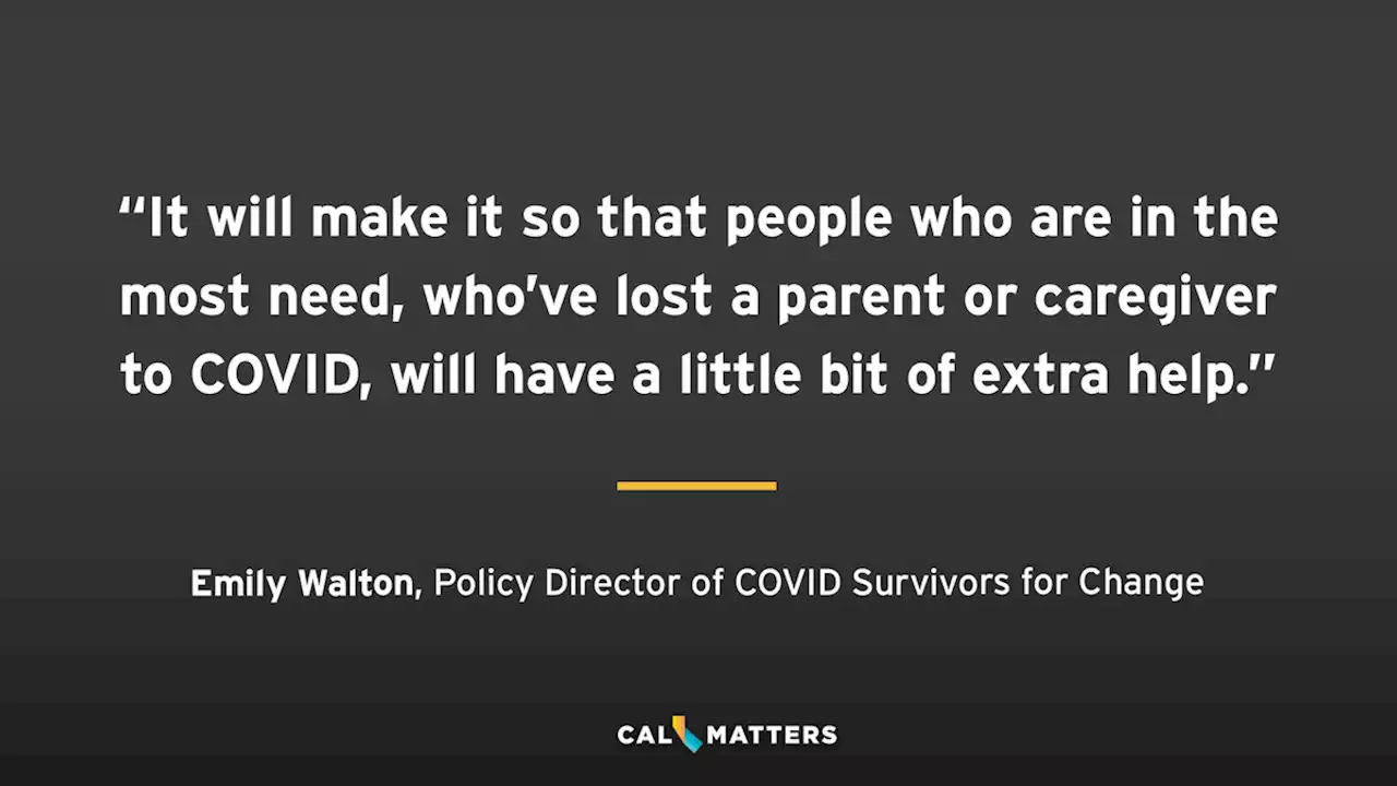 Some COVID orphans in California will get financial help