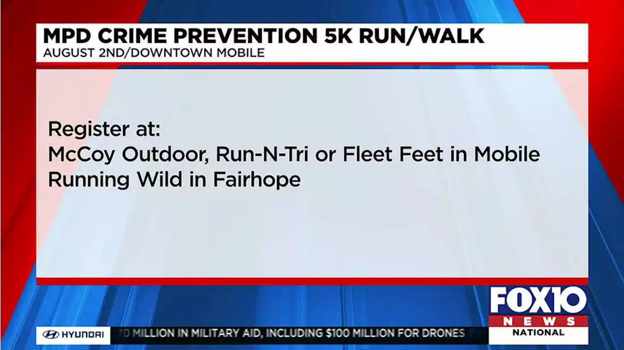 MPD’s Crime Prevention 5K Run/Walk set Aug. 2 in downtown Mobile