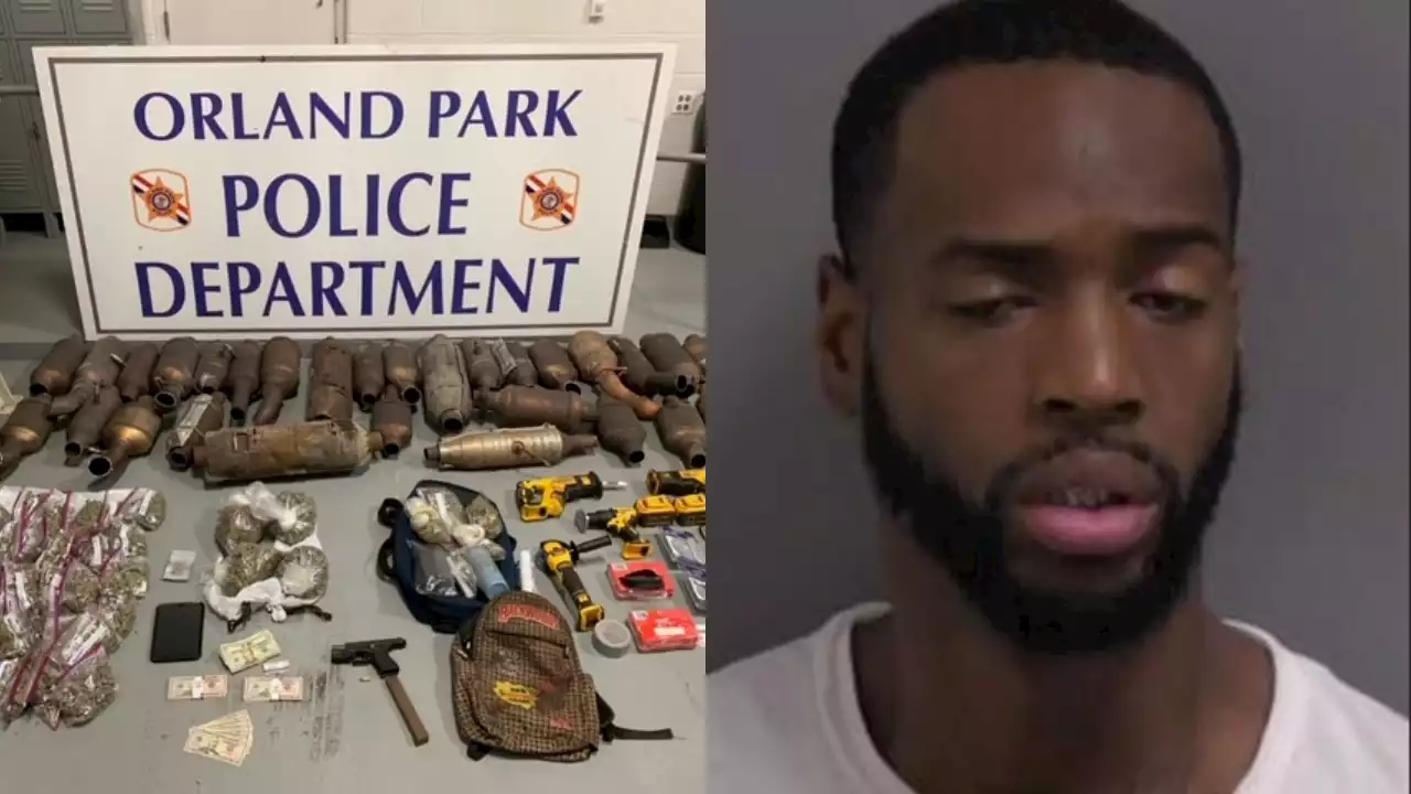 Convicted felon on parole arrested in Orland Park for possessing 29 stolen catalytic converters, handgun