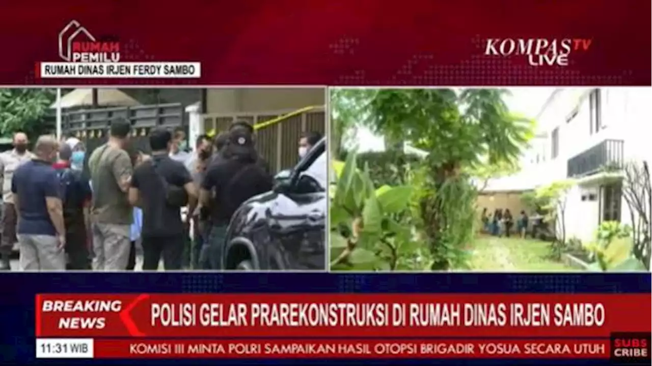 Prarekonstruksi di Rumah Dinas Irjen Ferdy Sambo, Tim Inafis dan Puslabfor Tiba di Lokasi