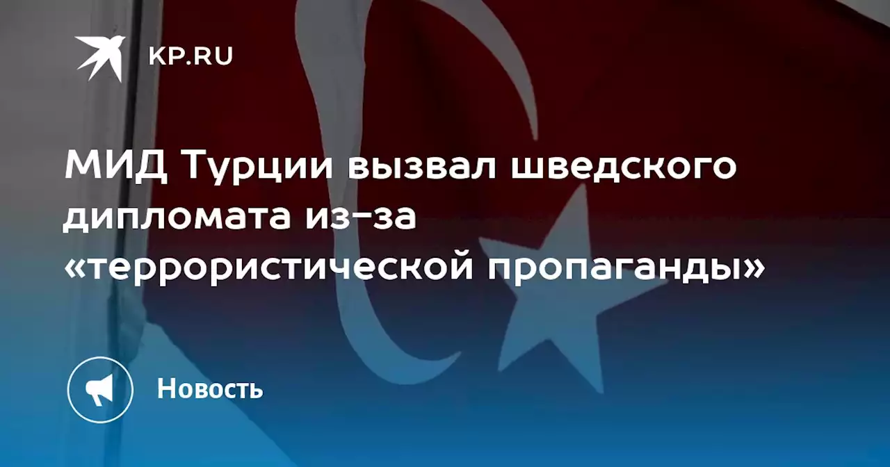 МИД Турции вызвал шведского дипломата из-за «террористической пропаганды»