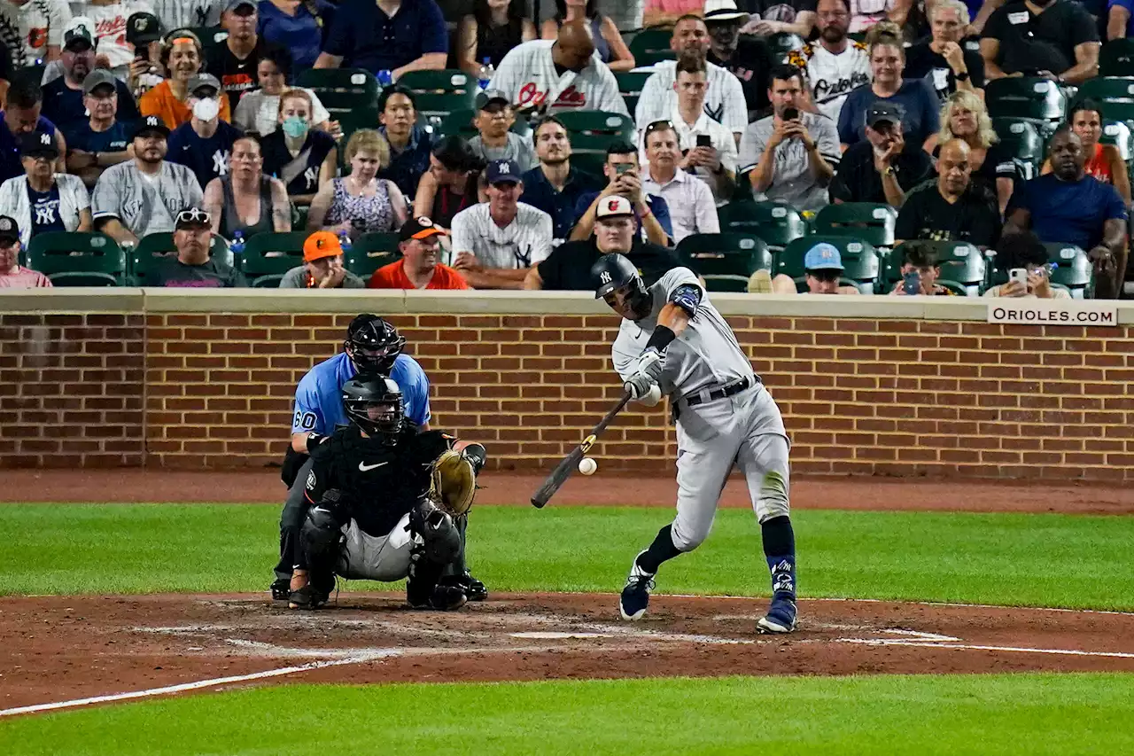 Aaron Judge’s two home runs enough as Yankees scrape by Orioles