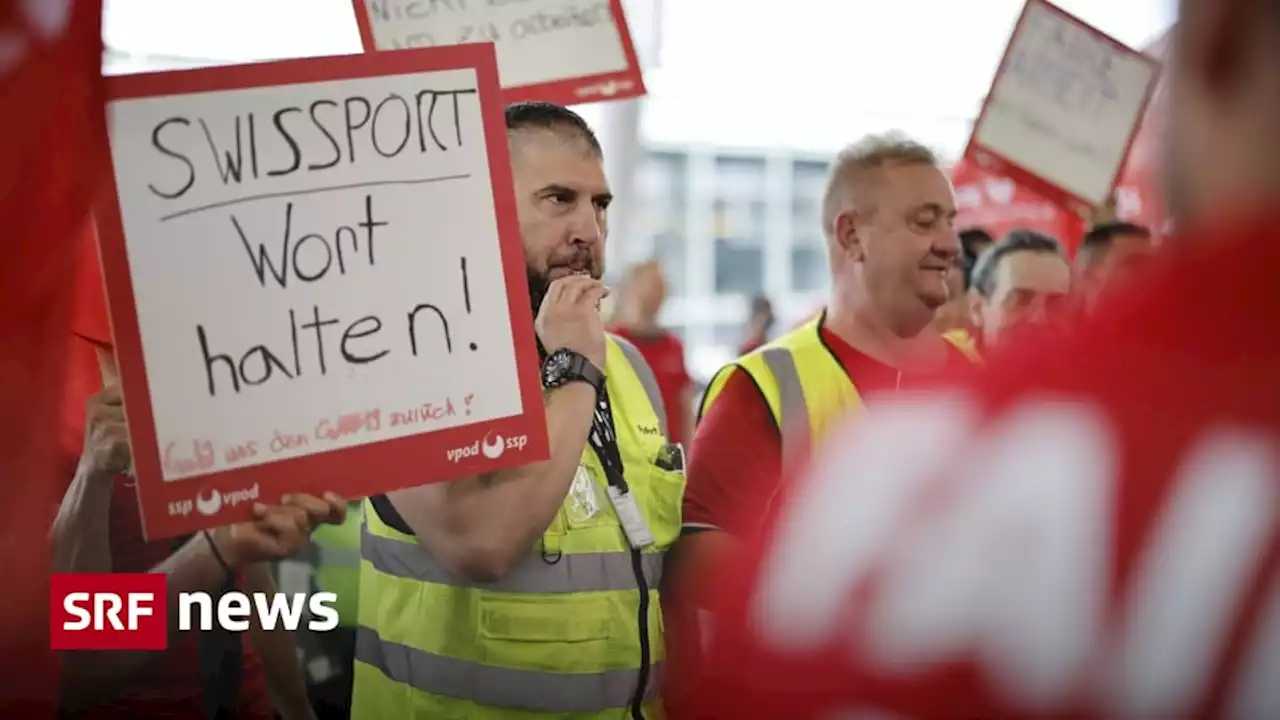 Flughafen Zürich - Swissport-Angestellte protestieren mit Buh-Rufen gegen Management