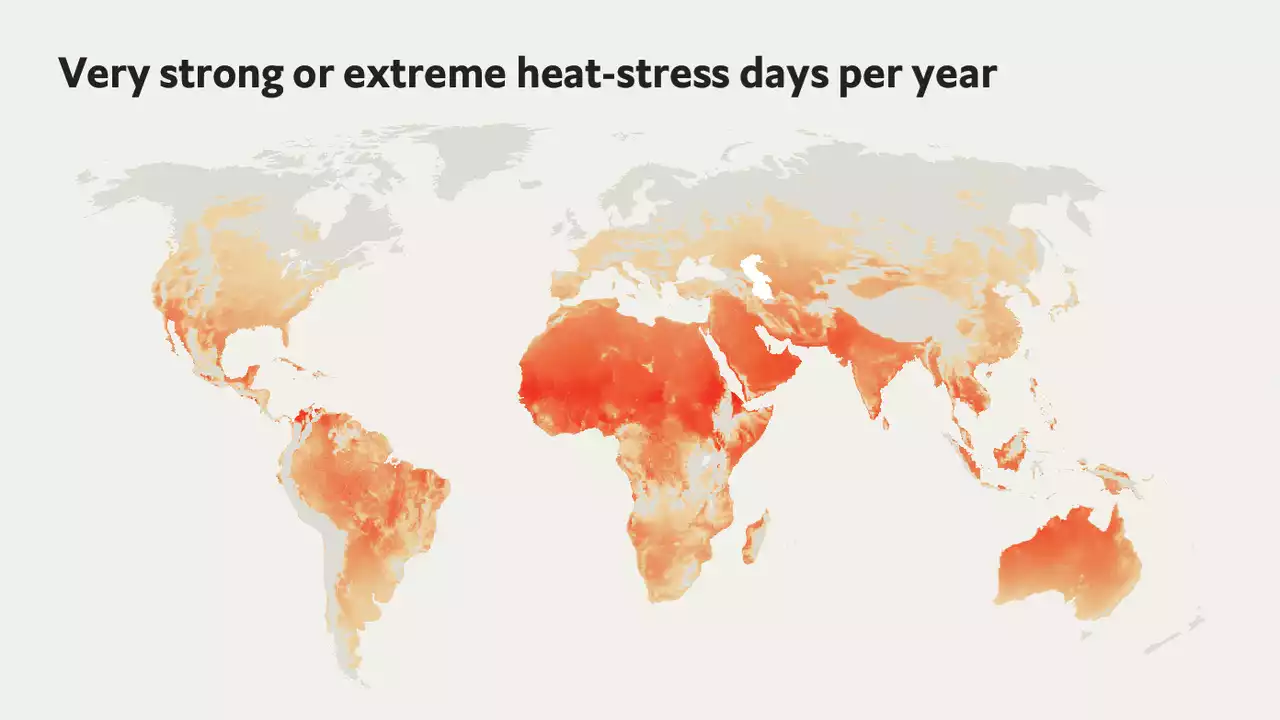 A rising share of people are exposed to dangerously high temperatures