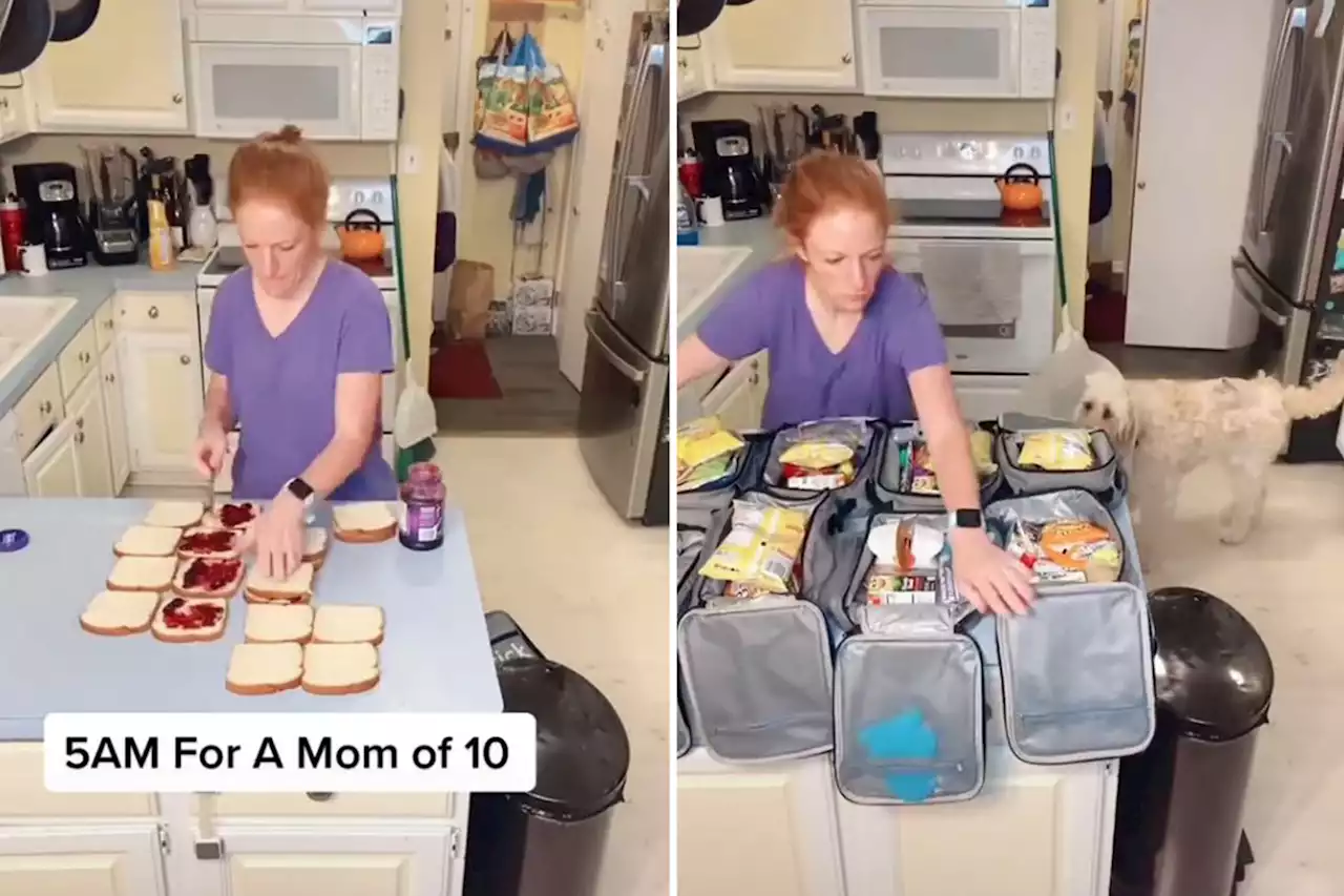 Mum-of-10 who adopted six kids rushes to make lunch - but trolls are cruel