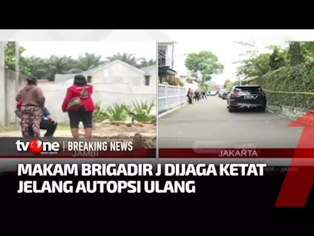 [BREAKING NEWS] Jelang Autopsi Ulang, Penjagaan Ketat Dilakukan di Area Makam Brigadir J - tvOne