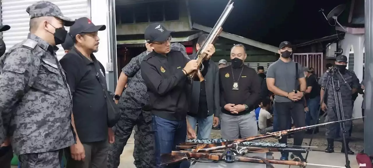 5 senapang angin dirampas, 60 PATI ditahan di Kuala Gula