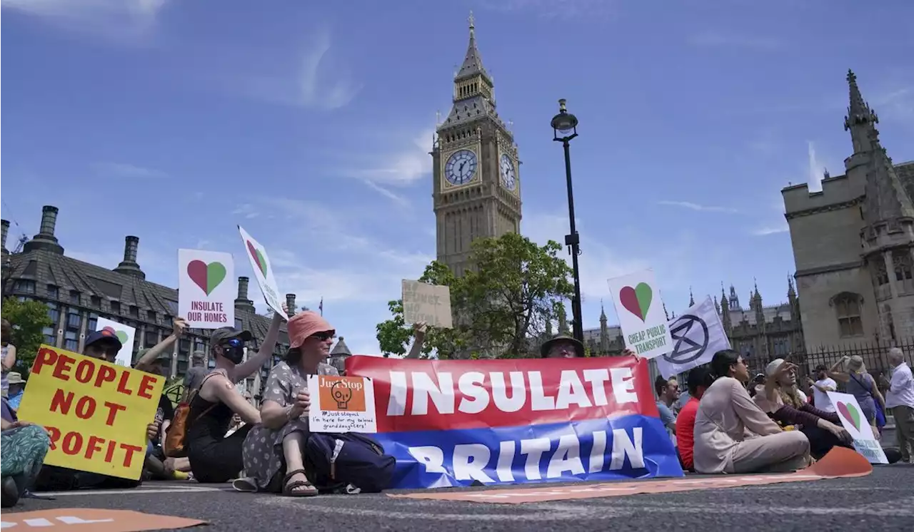 Protesters in U.K. decry climate change after record heat wave