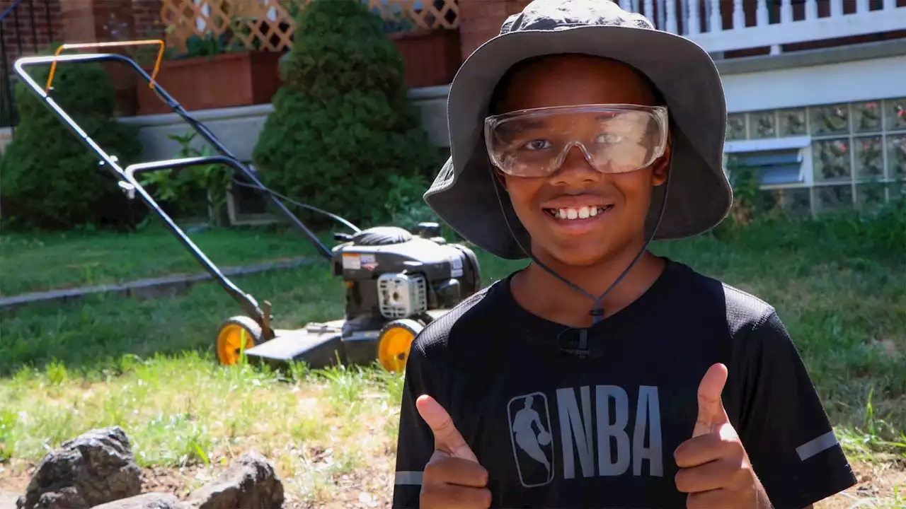 Philadelphia 9-year-old starts summer lawn care service