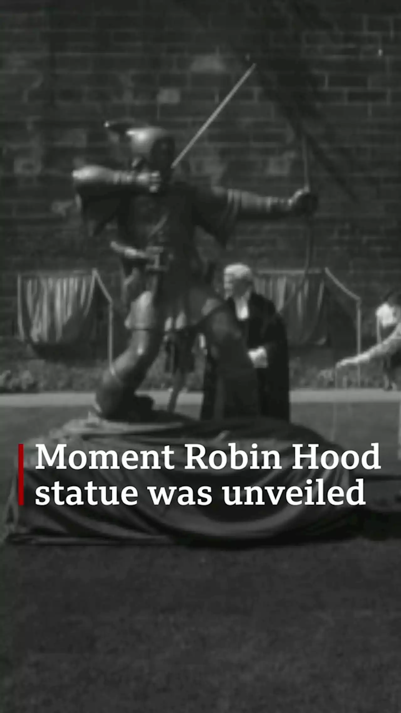 Footage shows statue unveiling 70 years ago