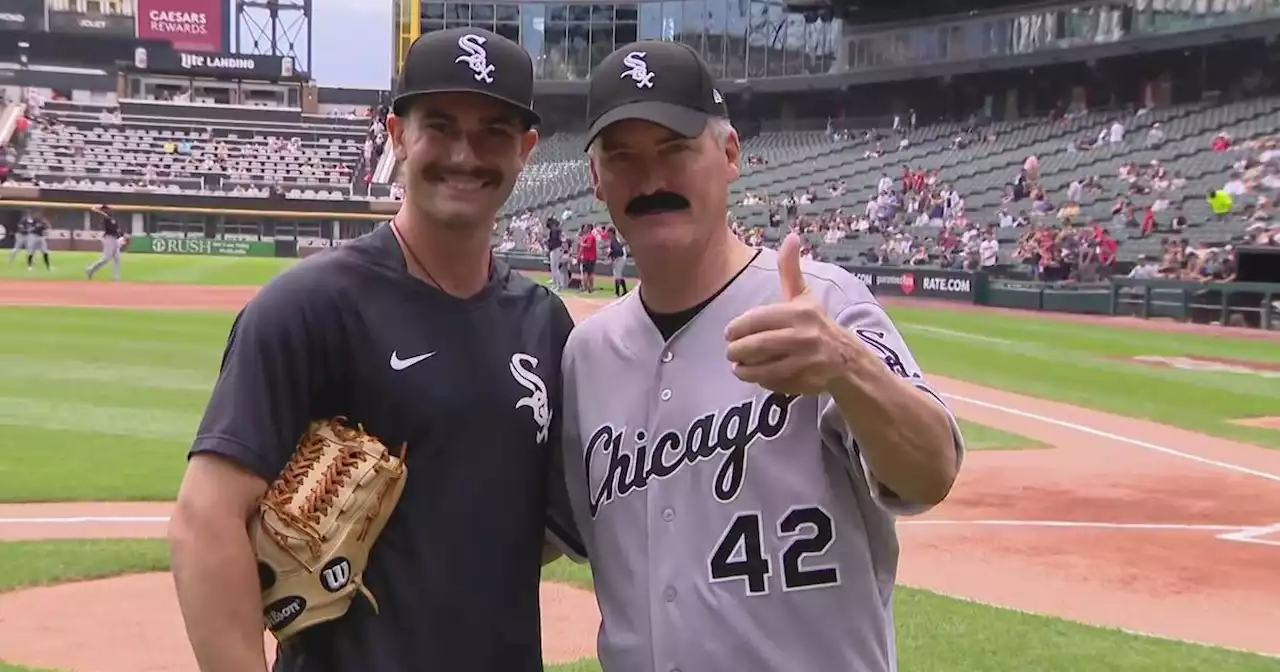 CBS 2's Joe Donlon throws first pitch at White Sox Game