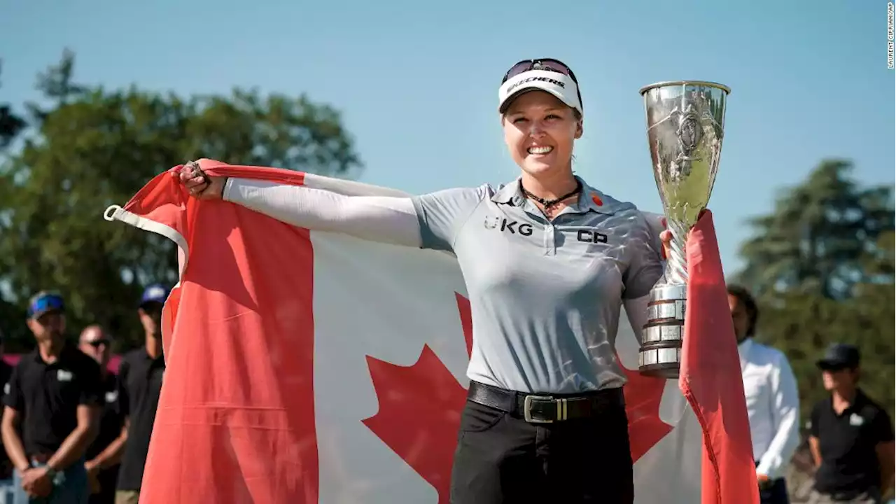 Evian Championship: Brooke Henderson wins second career major after final flourish