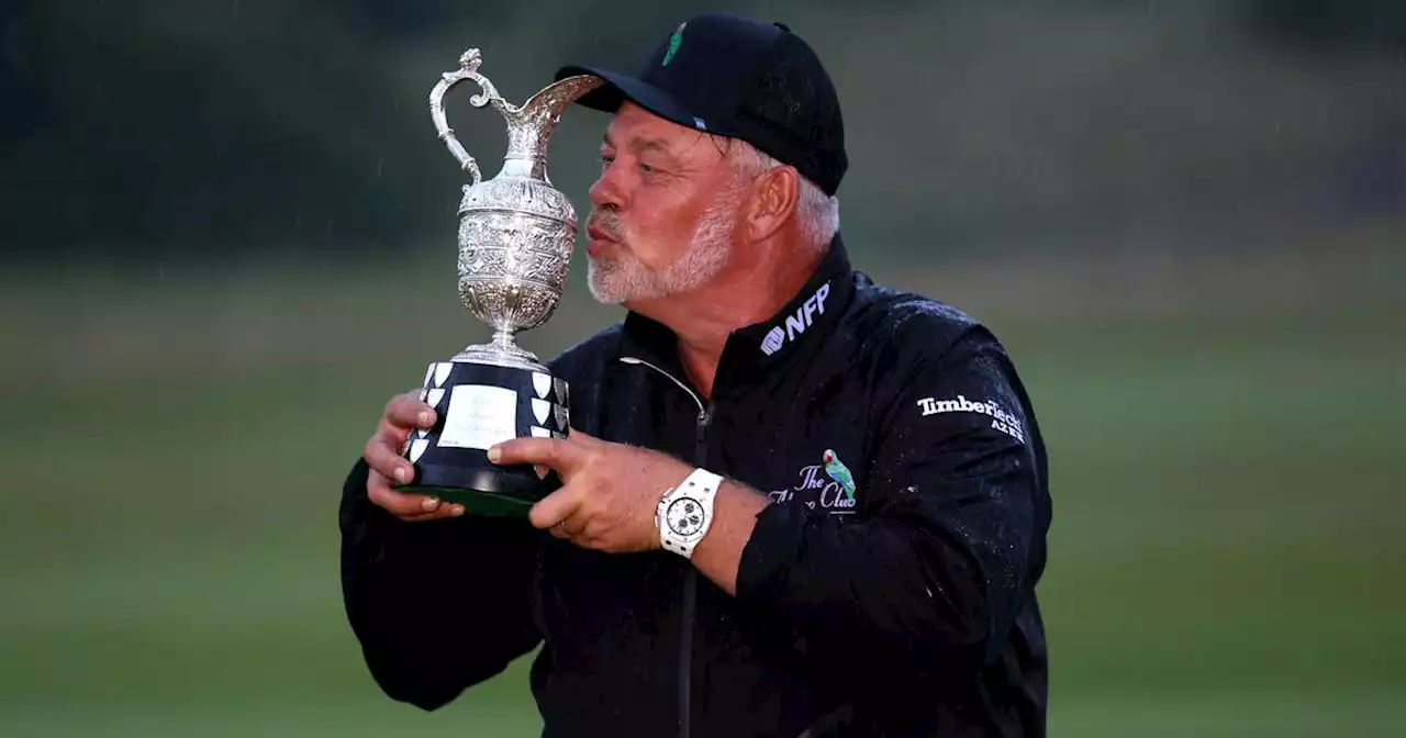 Darren Clarke beats Pádraig Harrington in Irish one-two at Senior British Open