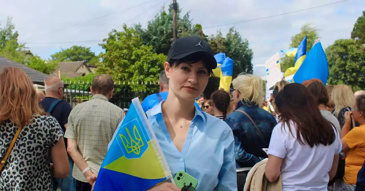 ‘You cannot trust them’: Ukrainians protest Russian attacks on Odesa