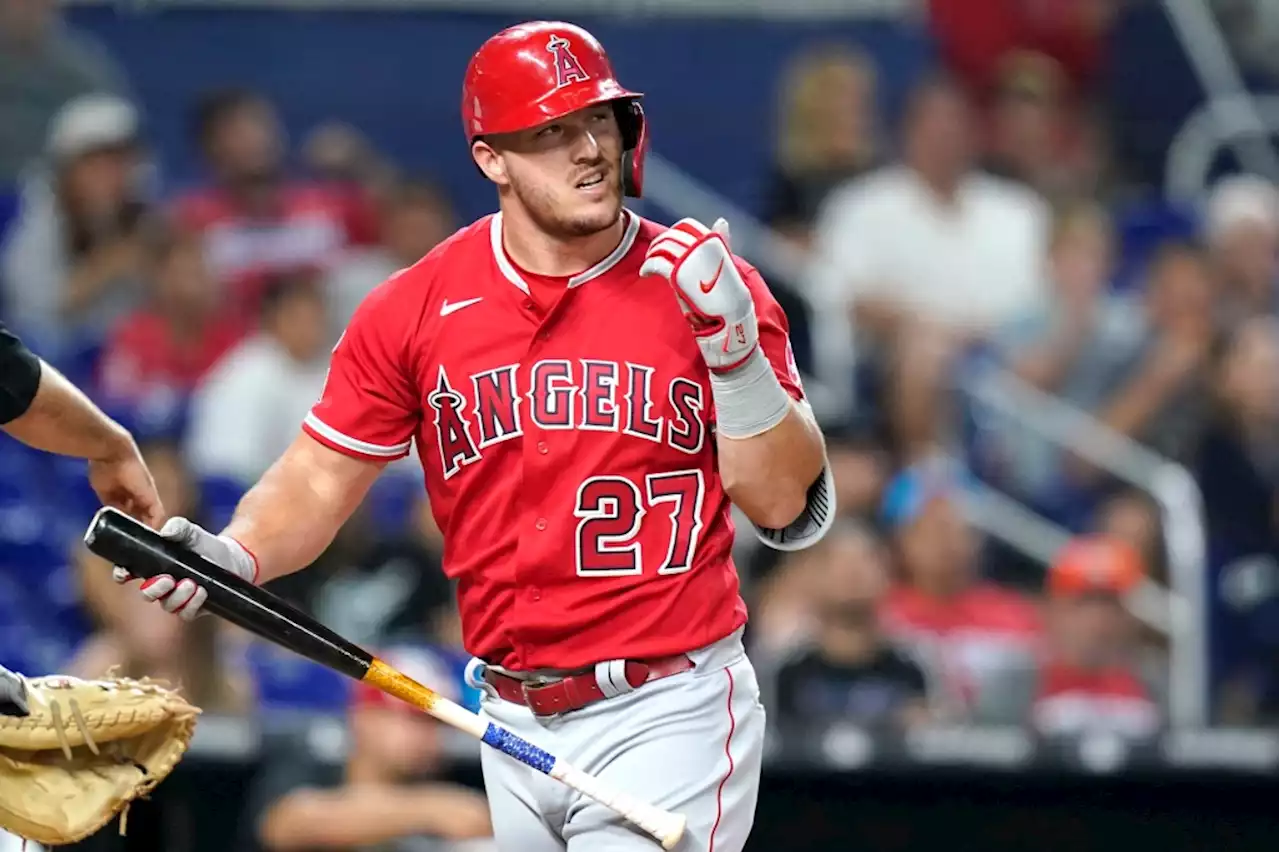 Angels’ Mike Trout gets back injection, won’t return when eligible Monday