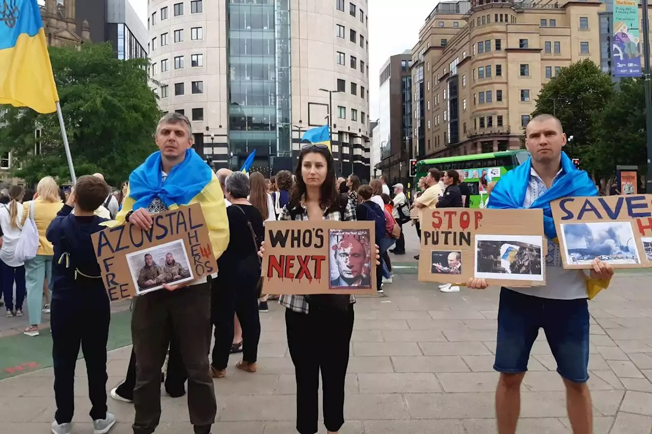 Leeds shows solidarity with Ukraine in rally to mark 150 days since the war began