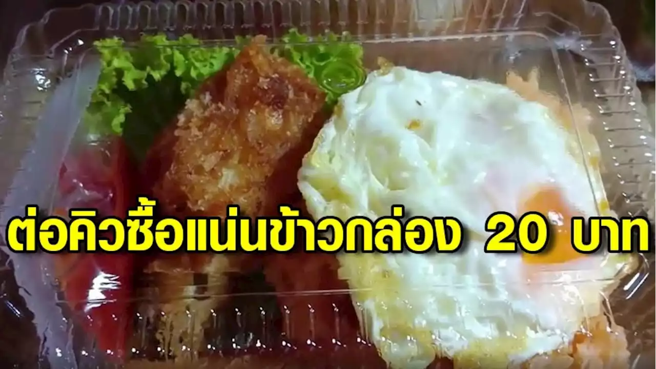 ข้าวกล่อง 20 บาทจัดเต็มเนื้อสัตว์-ไข่ดาว ลูกค้าแน่นขายดีวันละ 400 กล่อง