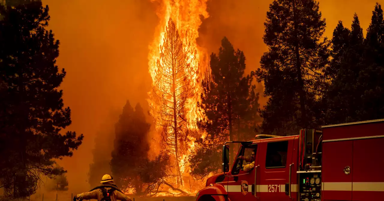 A midsummer fire in California expands to nearly 12,000 acres and threatens homes