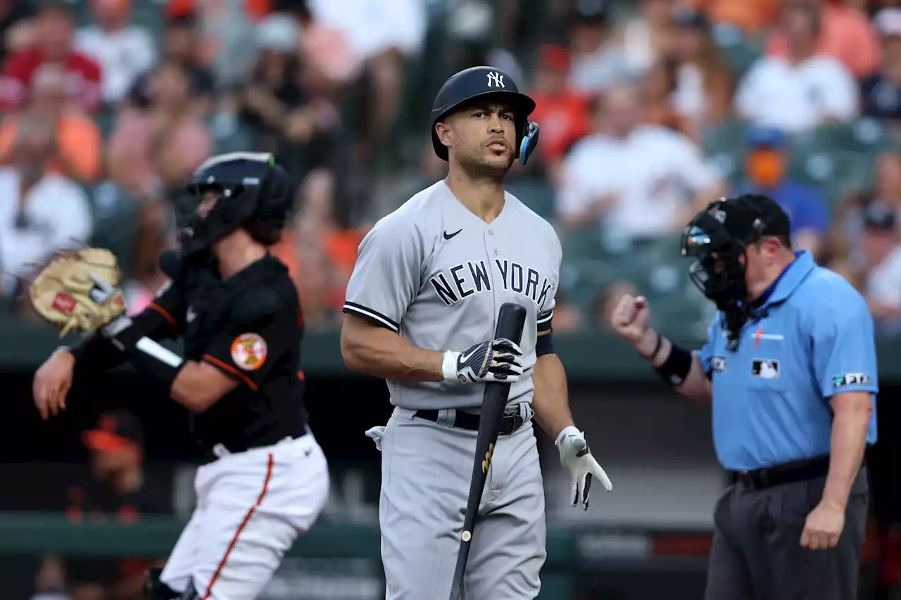 ‘Exhausted’ Giancarlo Stanton out of Yankees lineup for second straight game