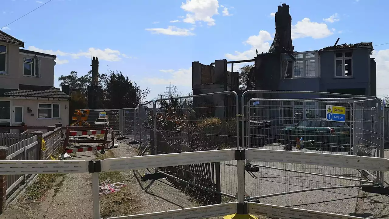 Cordon lifted after Wennington fire as images show devastation of blaze on UK's hottest day