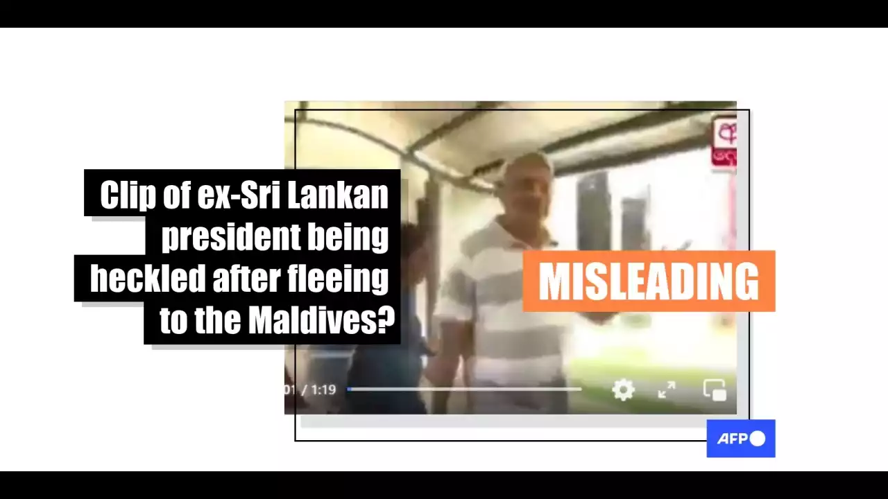 Altered video of ex-Sri Lankan president in 2017 circulates in posts about him fleeing to Maldives