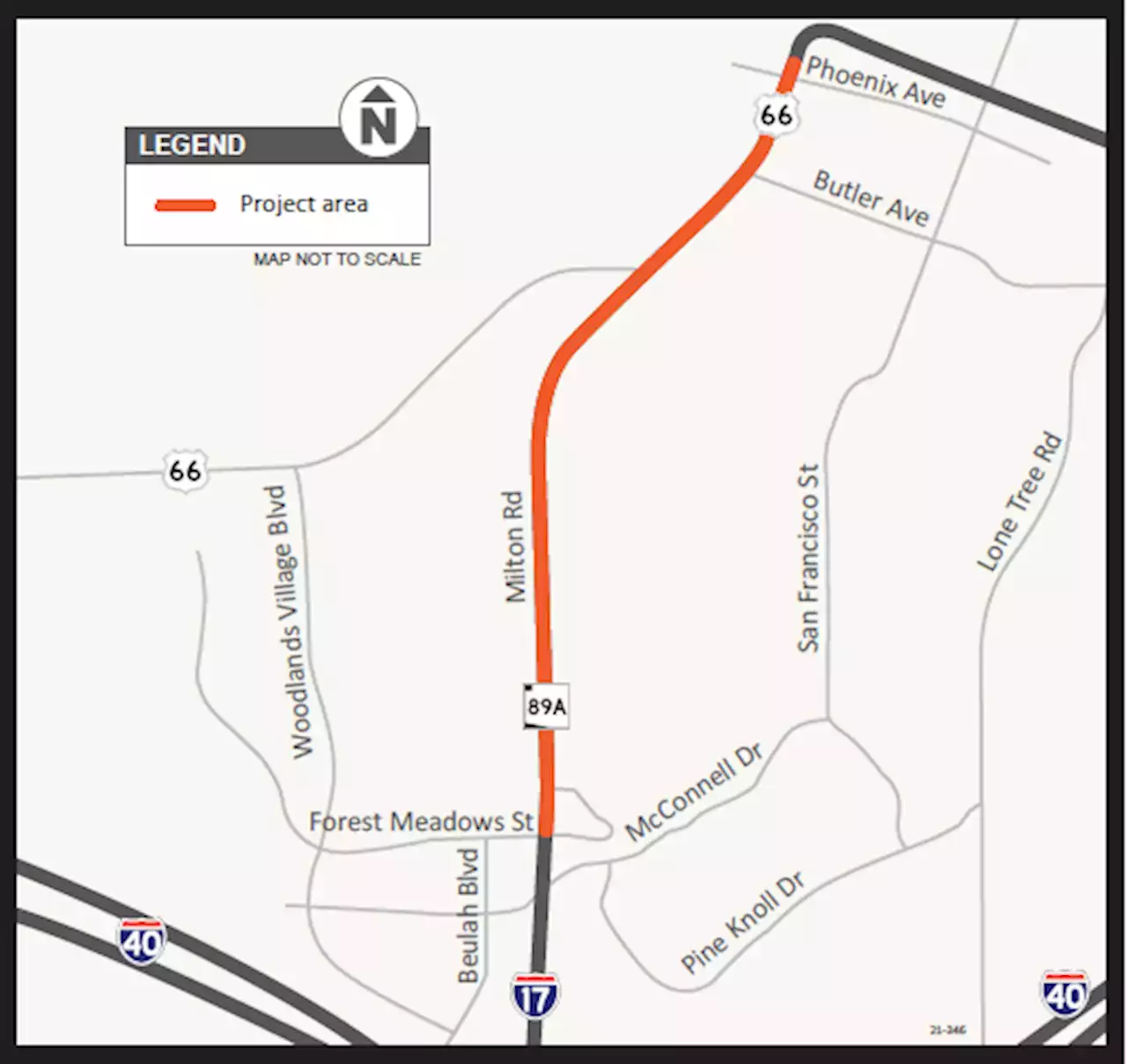 Plan for overnight lane restrictions on State Route 89A (Milton Road) in Flagstaff July 24-29