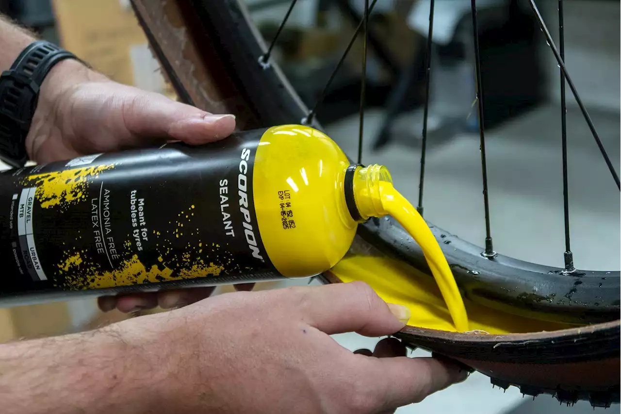 Pirelli's bright new yellow tubeless sealant pours road, gravel & MTB versions