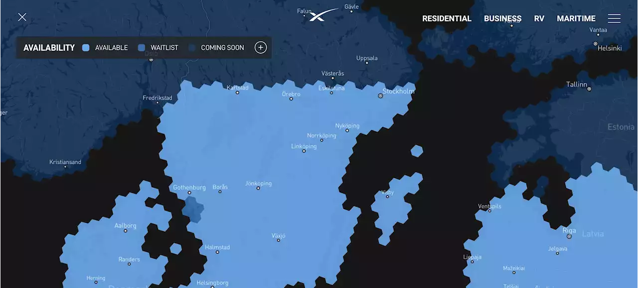 Starlink täcker nu Stockholm. Grattis Stockholm.