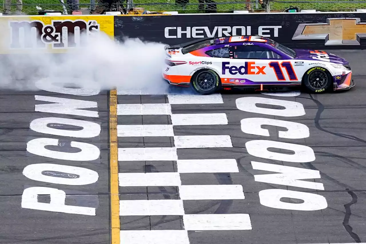 Denny Hamlin, Kyle Busch disqualified, Chase Elliott given Pocono win