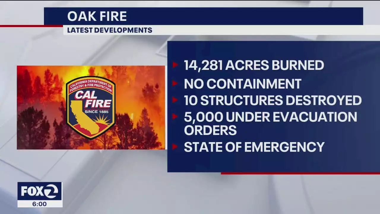 Number of firefighters quadruples to fight the Oak Fire